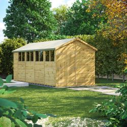 Powersheds Prem Apex GDN Shed 18ftx8ft DD