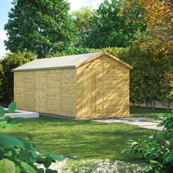 Powersheds Prem Apex GDN Shed 20ftx8ft Wndless