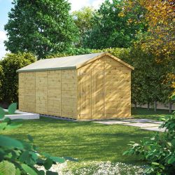 Powersheds Prem Apex GDN Shed 18ftx8ft Wndless DD