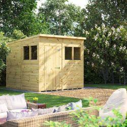 Powersheds Prem Pent GDN Shed 8ftx8ft