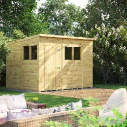 Powersheds Prem Pent GDN Shed 10ftx8ft