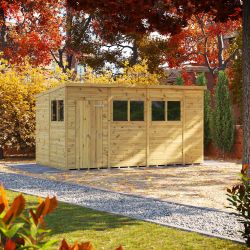 Powersheds Prem Pent GDN Shed 14ftx8ft