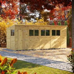 Powersheds Prem Pent GDN Shed 18ftx8ft