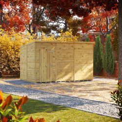 Powersheds Prem Pent GDN Shed 12ftx8ft Wndless