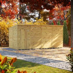 Powersheds Prem Pent GDN Shed 16ftx8ft Wndless