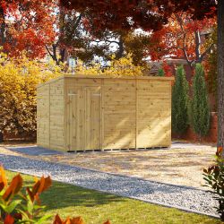 Powersheds Prem Pent GDN Shed 12ftx8ft Wndless DD