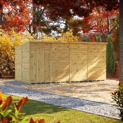 Powersheds Prem Pent GDN Shed 16ftx8ft Wndless DD