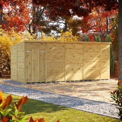 Powersheds Prem Pent GDN Shed 18ftx8ft Wndless DD