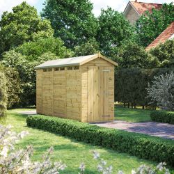 Powersheds Prem Apex Security Shed 14ftx4ft