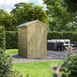 Powersheds Prem Apex Security Shed 6ftx4ft DD