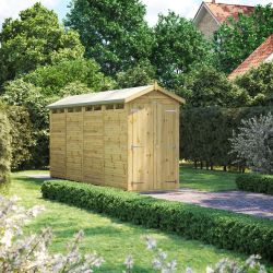 Powersheds Prem Apex Security Shed 16ftx4ft DD