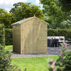 Powersheds Prem Apex Security Shed 6ftx6ft DD