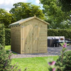 Powersheds Prem Apex Security Shed 8ftx6ft DD