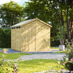 Powersheds Prem Apex Security Shed 8ftx8ft DD