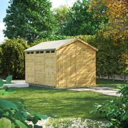 Powersheds Prem Apex Security Shed 12ftx8ft DD