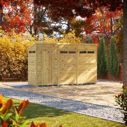 Powersheds Prem Pent Security Shed 12ftx4ft