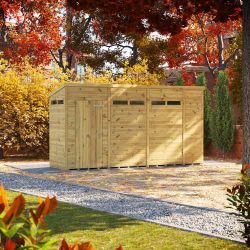 Powersheds Prem Pent Security Shed 14ftx4ft