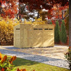 Powersheds Prem Pent Security Shed 12ftx6ft