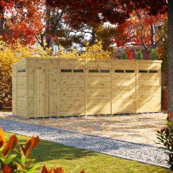 Powersheds Prem Pent Security Shed 20ftx6ft