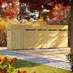 Powersheds Prem Pent Security Shed 20ftx4ft DD