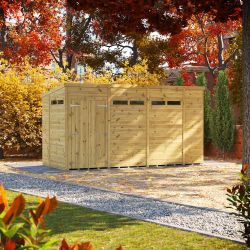 Powersheds Prem Pent Security Shed 14ftx6ft DD