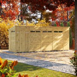 Powersheds Prem Pent Security Shed 18ftx6ft DD
