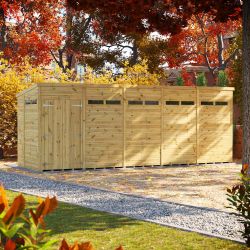 Powersheds Prem Pent Security Shed 20ftx6ft DD