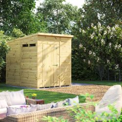 Powersheds Prem Pent Security Shed 6ftx8ft
