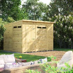 Powersheds Prem Pent Security Shed 10ftx8ft