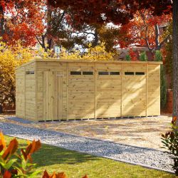 Powersheds Prem Pent Security Shed 18ftx8ft