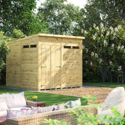 Powersheds Prem Pent Security Shed 8ftx8ft DD