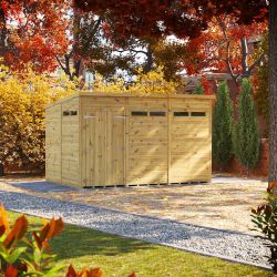 Powersheds Prem Pent Security Shed 12ftx8ft DD