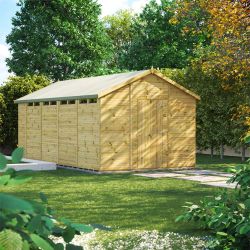 Powersheds Prem Apex Security Shed 18ftx10ft