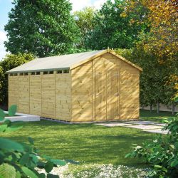 Powersheds Prem Apex Security Shed 20ftx10ft DD