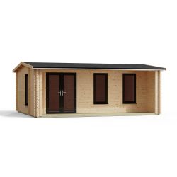 Powersheds Apex Snug Log Cabin 18ftx12ft DC 44mm