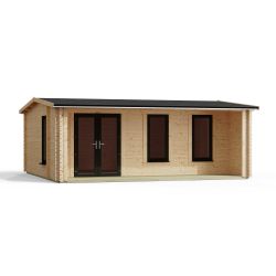Powersheds Apex Snug Log Cabin 18ftx12ft DTL 44mm