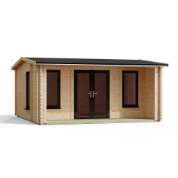 Powersheds Apex Snug Log Cabin 18ftx14ft DTL 44mm