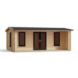 Powersheds Apex Snug Log Cabin 18ftx18ft DTL 44mm
