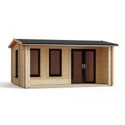 Powersheds Apex Snug Log Cabin 20ftx12ft DTL 44mm