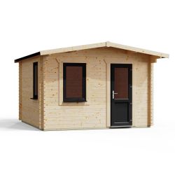 Powersheds Apex Retreat LCabin 12ftx12ft Window SD