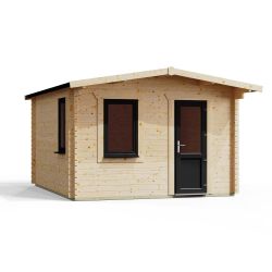 Powersheds Apex Retreat LCabin 12ftx14ft Window SD