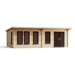 Powersheds Pent Manor Log Cabin 24ftx14ft DTR