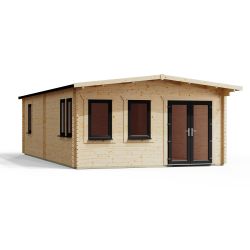 Powersheds Apex Manor Log Cabin 28ftx16ft DTL