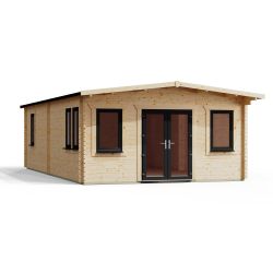 Powersheds Apex Manor Log Cabin 28ftx16ft DC