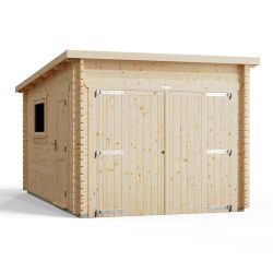 Powersheds Pent Garage Log Cabin 10ftx16ft