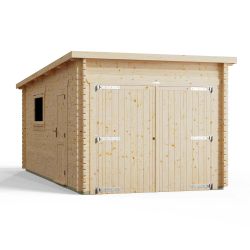 Powersheds Pent Garage Log Cabin 10ftx20ft