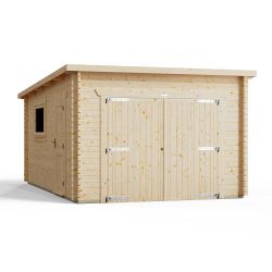 Powersheds Pent Garage Log Cabin 12ftx18ft
