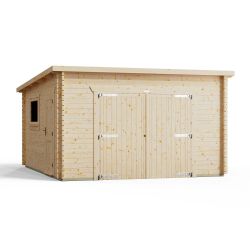Powersheds Pent Garage Log Cabin 14ftx16ft