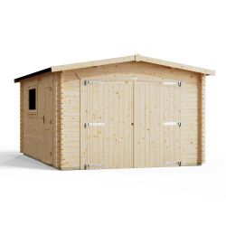 Powersheds Apex Garage Log Cabin 16ftx12ft