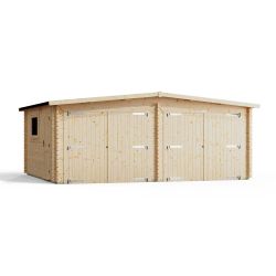 Powersheds Apex Double Garage Log Cabin 16ftx20ft